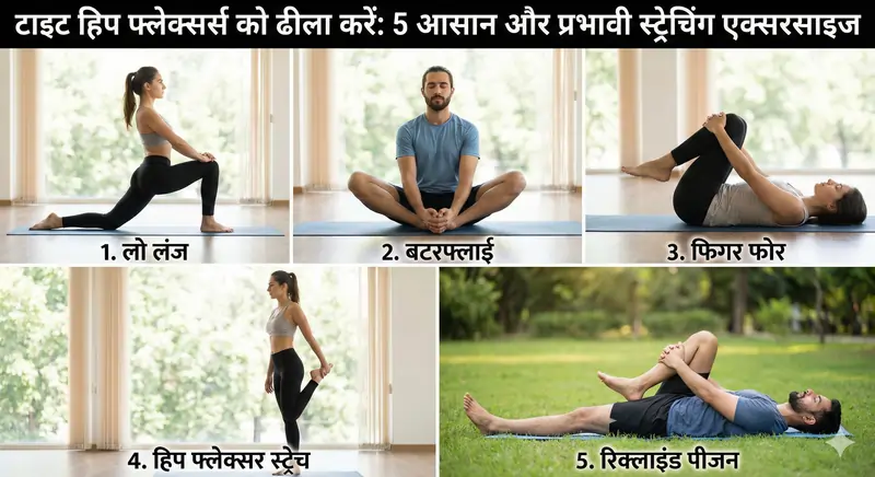 टाइट हिप फ्लेक्सर्स को ढीला करें 5 आसान और प्रभावी स्ट्रेचिंग एक्सरसाइज