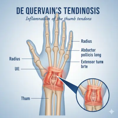 डी क्वेरवेन टेन्डिनोसिस (De Quervain’s Tendinosis)