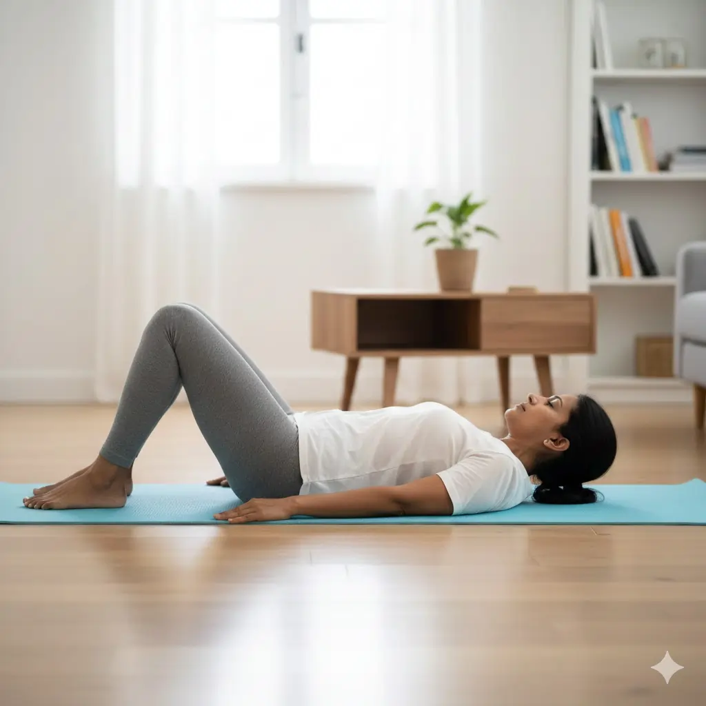 नी रोलिंग (घुटनों को दाएं-बाएं झुकाना)