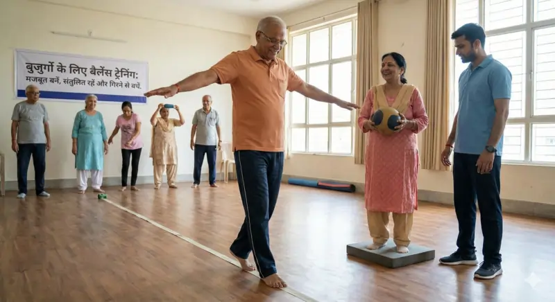 बुजुर्गों के लिए बैलेंस ट्रेनिंग: मजबूत बनें, संतुलित रहें और गिरने से बचें