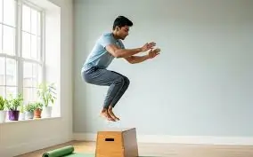 बॉक्स जंप्स (Box Jumps - बॉक्स या ऊंची जगह पर कूदना)