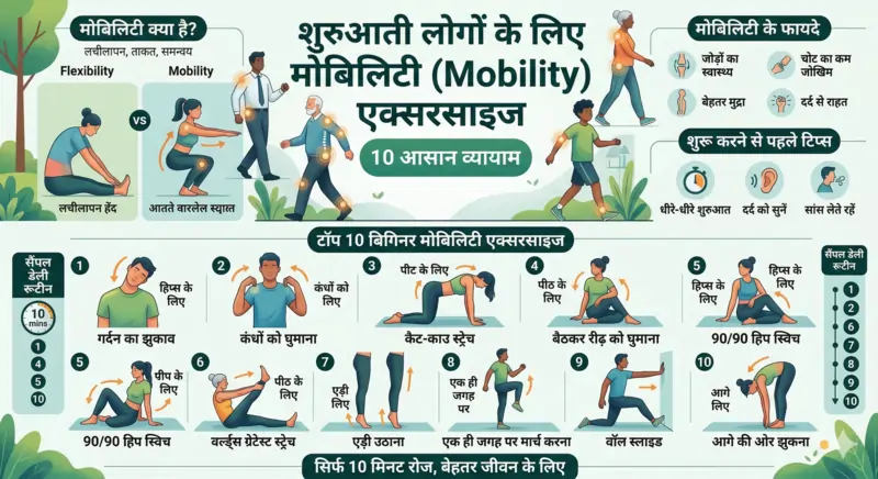शुरुआती लोगों के लिए मोबिलिटी (Mobility) एक्सरसाइज