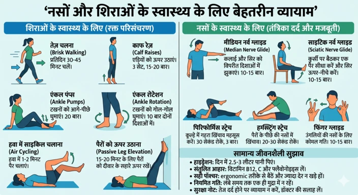 नसों और शिराओं के स्वास्थ्य के लिए बेहतरीन व्यायाम