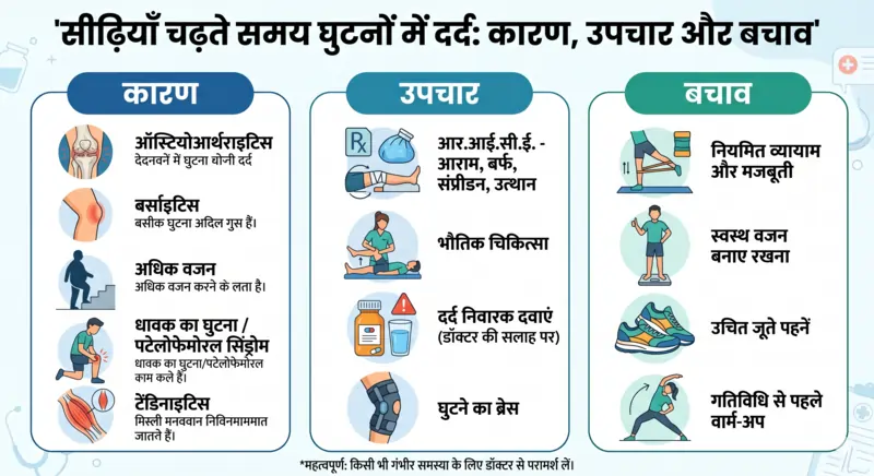 सीढ़ियाँ चढ़ते समय घुटनों में दर्द