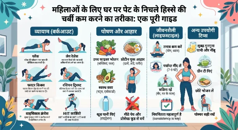 महिलाओं के लिए घर पर पेट की चर्बी कम करने के असरदार उपाय
