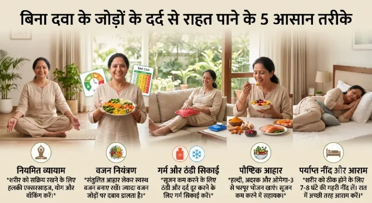 बिना दवा के जोड़ों के दर्द से राहत पाने के 5 आसान तरीके