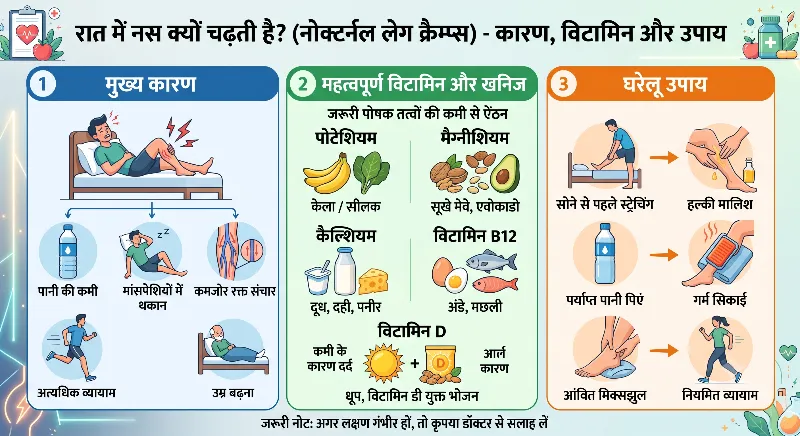 रात में नस क्यों चढ़ती है