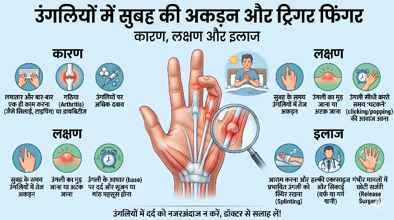 उंगलियों में सुबह की अकड़न और ट्रिगर फिंगर