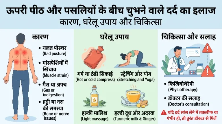 ऊपरी पीठ और पसलियों के बीच चुभने वाले दर्द का सटीक इलाज
