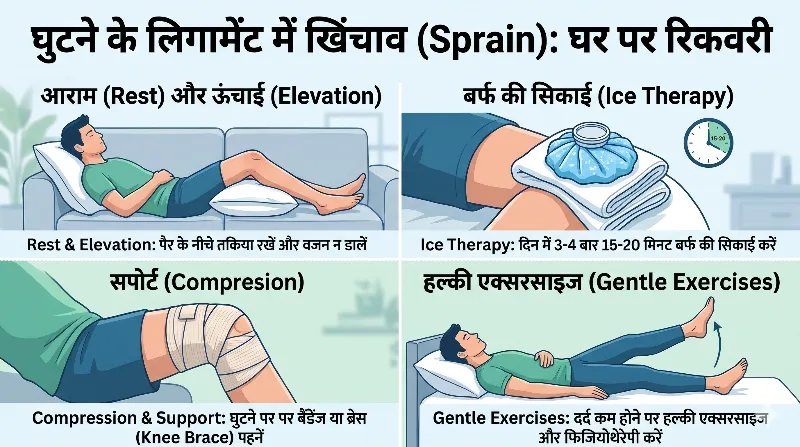 घुटने के लिगामेंट में खिंचाव
