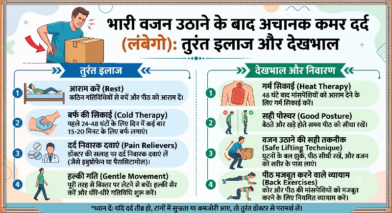 भारी वजन उठाने से अचानक कमर दर्द