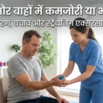 हाथों और बाहों में भारीपन व कमजोरी